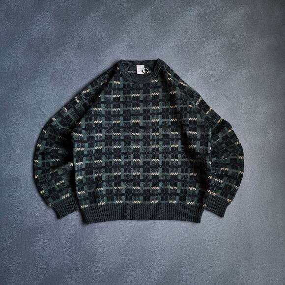 Windbridge Green Acrylic Knit Grandpa Sweater Men XL - Picture 1 of 6